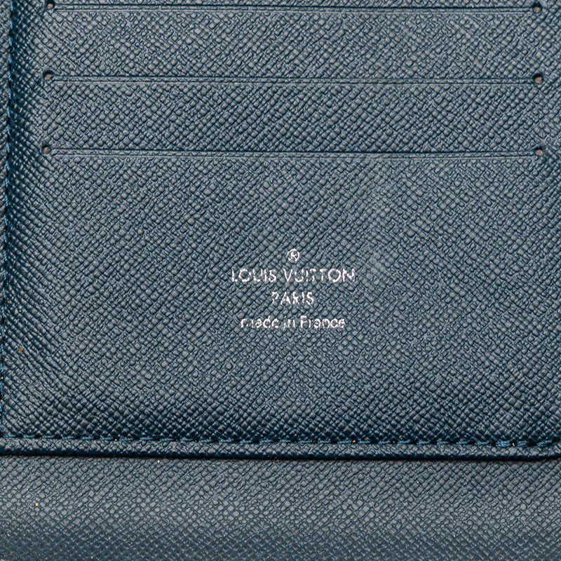 ルイ ヴィトン タイガ オーガナイザー アトール 長財布 M30653 オセアン ネイビー レザー メンズ LOUIS VUITTON 【中古】