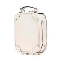 フェンディ ズッキーノ トラベルバッグ モチーフ ハンドバッグ ショルダーバッグ 2WAY ホワイト レザー レディース FENDI 【中古】