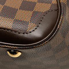 ルイ ヴィトン ダミエ ヴェローナPM ハンドバッグ N41117 ブラウン PVC レザー レディース LOUIS VUITTON 【中古】