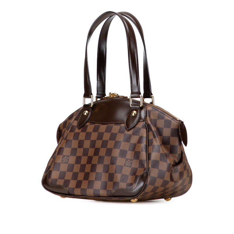 ルイ ヴィトン ダミエ ヴェローナPM ハンドバッグ N41117 ブラウン PVC レザー レディース LOUIS VUITTON 【中古】