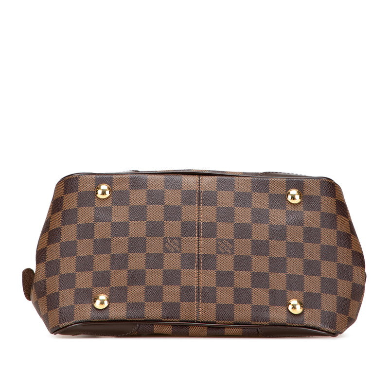 ルイ ヴィトン ダミエ ヴェローナPM ハンドバッグ N41117 ブラウン PVC レザー レディース LOUIS VUITTON 【中古】