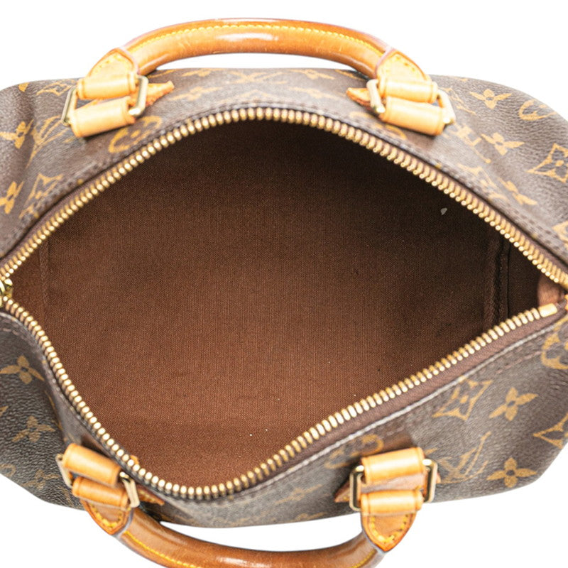 ルイ ヴィトン モノグラム スピーディ25 ミニボストンバッグ ハンドバッグ M41528 ブラウン PVC レザー レディース LOUIS VUITTON 【中古】