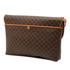 セリーヌ マカダム ショルダーバッグ クラッチバッグ 2WAY ブラウン PVC レザー レディース CELINE 【中古】