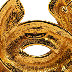 シャネル ヴィンテージ マトラッセ ココマーク ブローチ ゴールド メッキ レディース CHANEL 【中古】