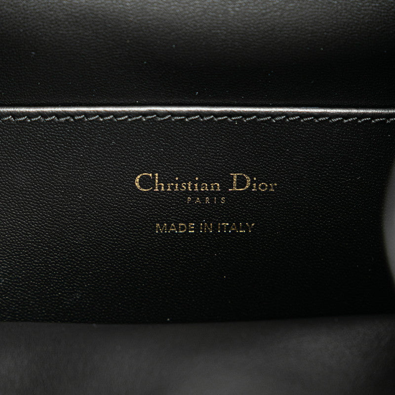 ディオール マクロカナージュ Caro カロ ミディアム リュック バッグパック ブラック レザー レディース Dior 【中古】
