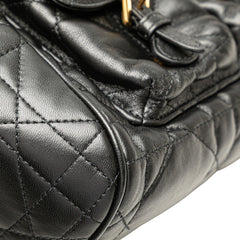 ディオール マクロカナージュ Caro カロ ミディアム リュック バッグパック ブラック レザー レディース Dior 【中古】