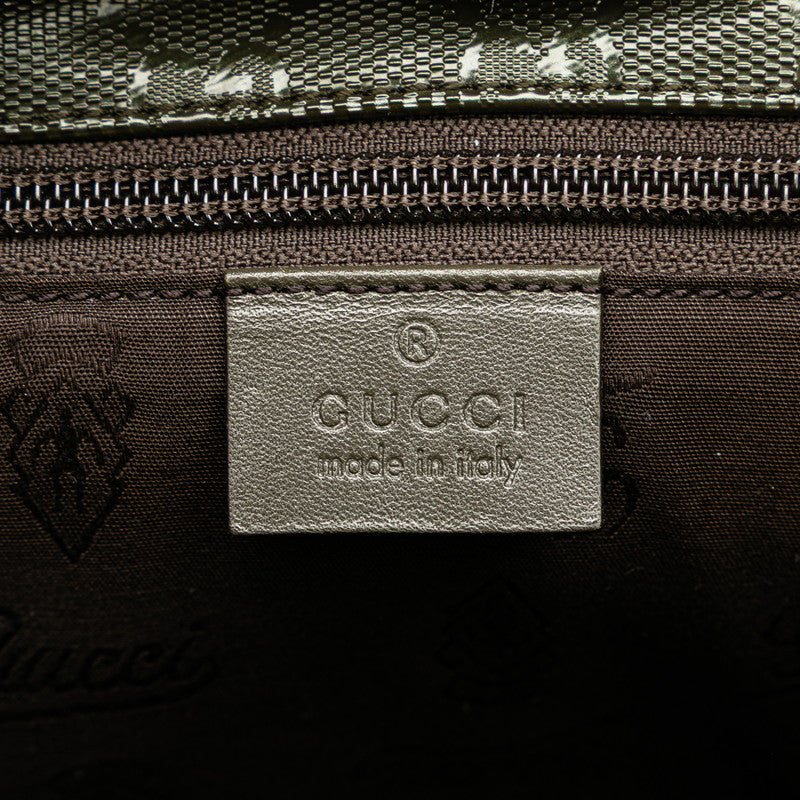 グッチ GGインプリメ 斜め掛け ショルダーバッグ 201732 カーキグリーン PVC レザー レディース GUCCI 【中古】