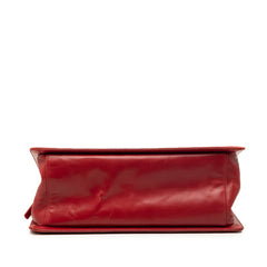 シャネル ココマーク ボーイシャネル チェーントートバッグ レッド レザー レディース CHANEL 【中古】