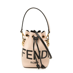 フェンディ ミニ モントレゾール ハンドバッグ ショルダーバッグ 2WAY 8BS010 ピンク ブラック レザー レディース FENDI 中古
