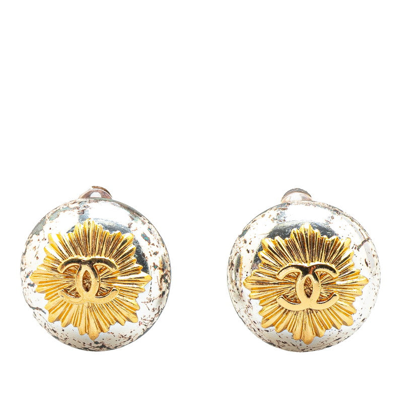 シャネル ヴィンテージ ココマーク イヤリング シルバー ゴールド メタル メッキ レディース CHANEL 【中古】