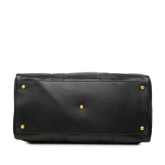 ヴェルサーチェ サンバースト ボストンバッグ ショルダーバッグ 2WAY ブラック レザー レディース VERSACE 中古