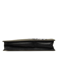 ヴァレンティノ × ジェイミー リード クラッチバッグ セカンドバッグ カーキ ブラック キャンバス レザー レディース VALENTINO 中古