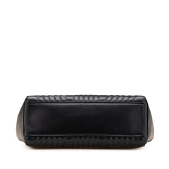 プラダ ダイアグラム ハンドバッグ ショルダーバッグ 2WAY 1BA195 ブラック レザー レディース PRADA 【中古】