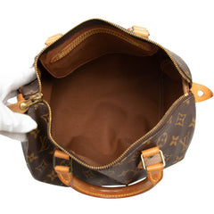 ルイ ヴィトン モノグラム スピーディ30 ハンドバッグ ミニボストンバッグ M41526 ブラウン PVC レザー レディース LOUIS VUITTON 【中古】