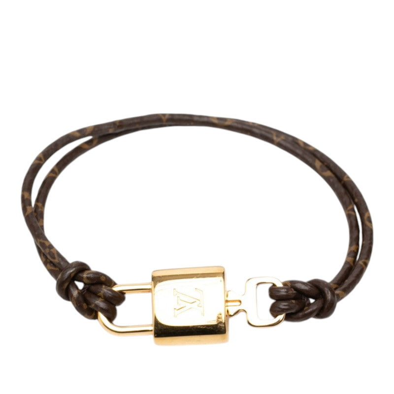 ルイ ヴィトン モノグラム ブラスレ ロックイットアゲイン ブレスレット M8015 ブラウン ゴールド PVC レディース LOUIS VUITTON 中古