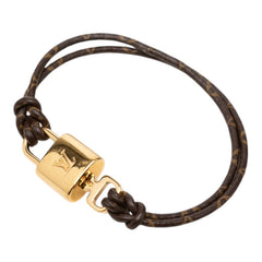 ルイ ヴィトン モノグラム ブラスレ ロックイットアゲイン ブレスレット M8015 ブラウン ゴールド PVC レディース LOUIS VUITTON 中古