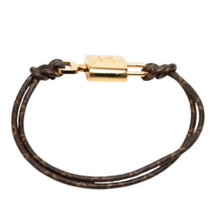 ルイ ヴィトン モノグラム ブラスレ ロックイットアゲイン ブレスレット M8015 ブラウン ゴールド PVC レディース LOUIS VUITTON 中古