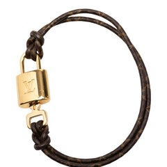 ルイ ヴィトン モノグラム ブラスレ ロックイットアゲイン ブレスレット M8015 ブラウン ゴールド PVC レディース LOUIS VUITTON 中古