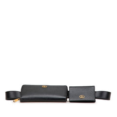 グッチ GGマーモント ベルトバッグ ウエストバッグ 長財布 カードケース 90/36 699304 ブラック レザー メンズ GUCCI 【中古】