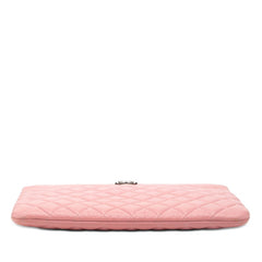 シャネル ココマーク ボーイシャネル クラッチバッグ ピンク ラムスキン レディース CHANEL 【中古】
