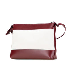 バレンシアガ ロゴ ショルダーバッグ 639497 ワインレッド ホワイト キャンバス レザー レディース BALENCIAGA 【中古】