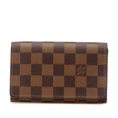 ルイ ヴィトン ダミエ トレゾール 二つ折り財布 N61736 ブラウン PVC レザー レディース LOUIS VUITTON 【中古】