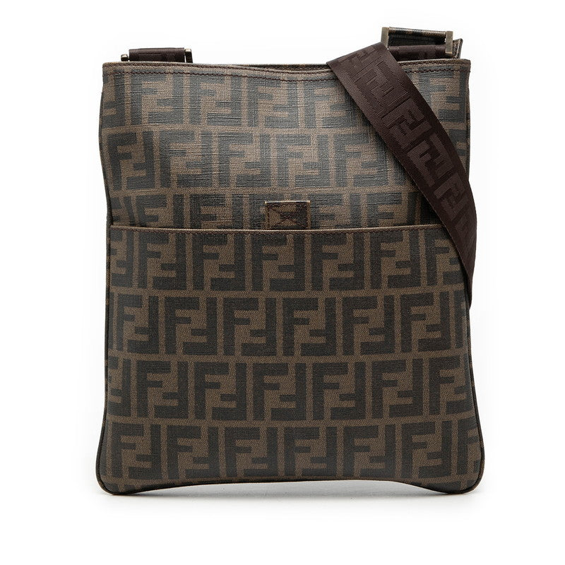 フェンディ ズッカ 斜め掛け ショルダーバッグ 7VA207 ブラウン PVC レディース FENDI 【中古】
