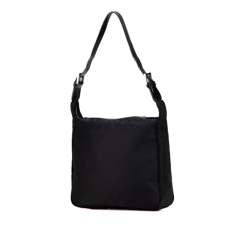 フェンディ FFロゴ ワンショルダーバッグ ハンドバッグ 15328 ブラック ナイロン レザー レディース FENDI 【中古】