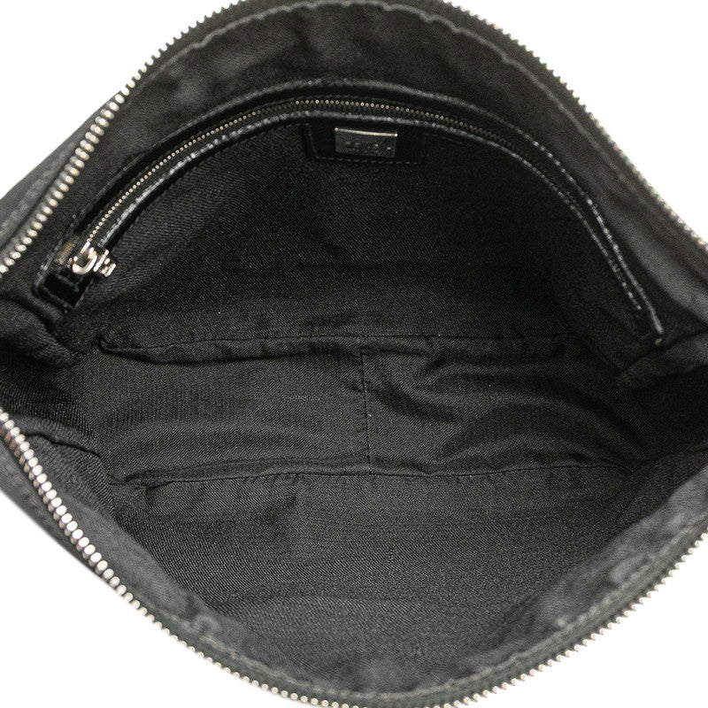フェンディ FFロゴ ワンショルダーバッグ ハンドバッグ 15328 ブラック ナイロン レザー レディース FENDI 【中古】