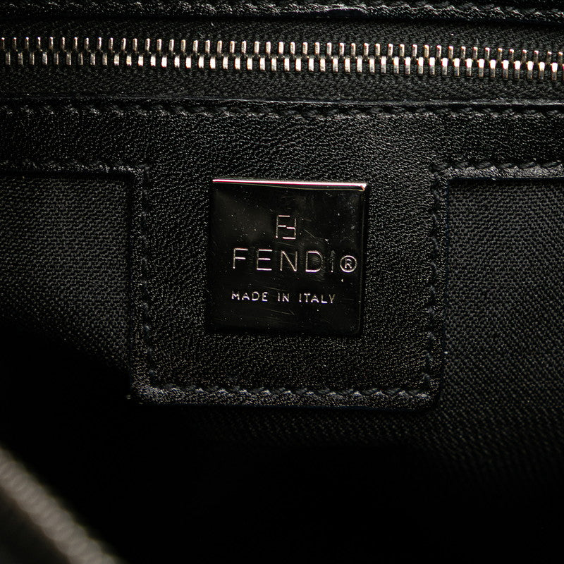 フェンディ FFロゴ ワンショルダーバッグ ハンドバッグ 15328 ブラック ナイロン レザー レディース FENDI 【中古】