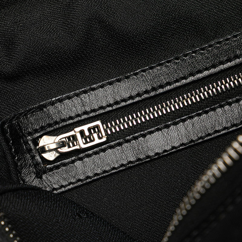 フェンディ FFロゴ ワンショルダーバッグ ハンドバッグ 15328 ブラック ナイロン レザー レディース FENDI 【中古】