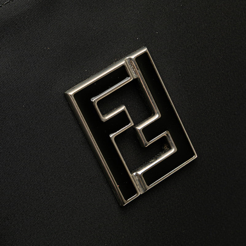 フェンディ FFロゴ ワンショルダーバッグ ハンドバッグ 15328 ブラック ナイロン レザー レディース FENDI 【中古】