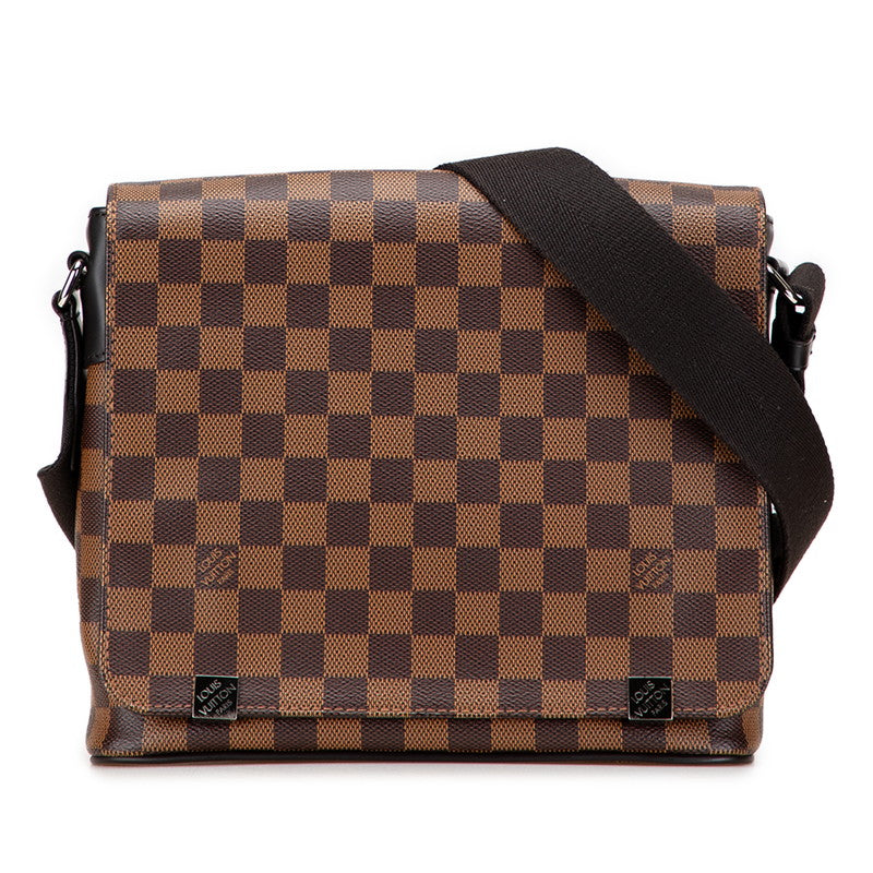 ルイ ヴィトン ダミエ ディストリクトPM ショルダーバッグ N41031 ブラウン PVC レザー レディース LOUIS VUITTON 【中古】