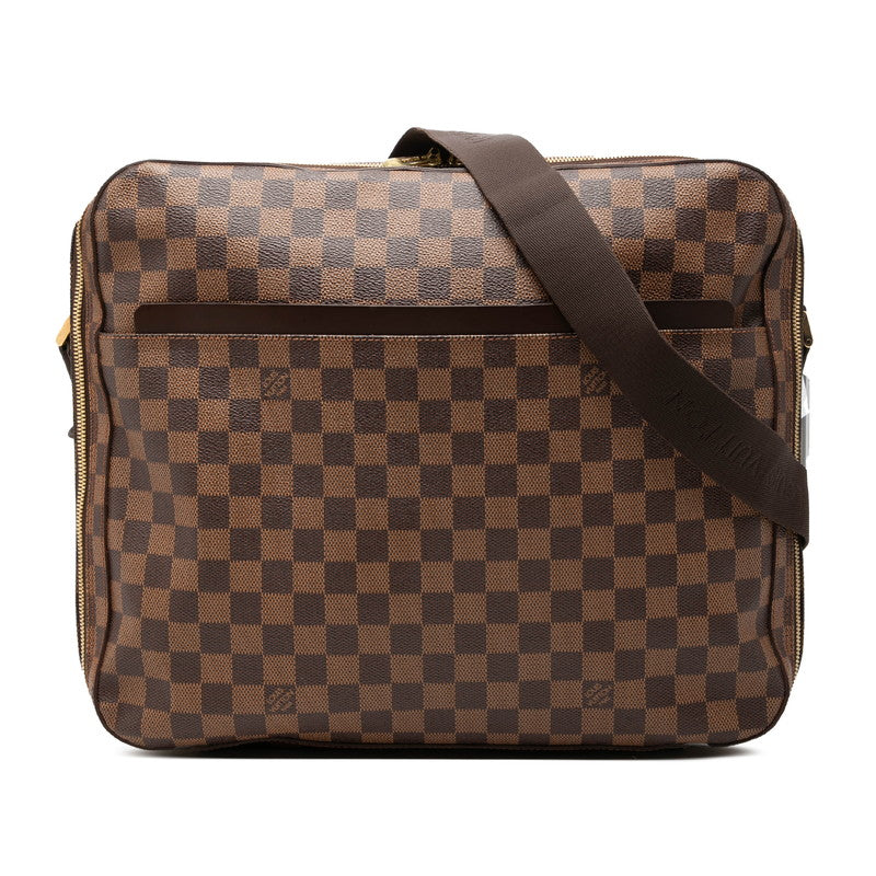 ルイ ヴィトン ダミエ ドルソドゥロ 斜め掛け ショルダーバッグ N45251 ブラウン PVC レザー レディース LOUIS VUITTON 【中古】