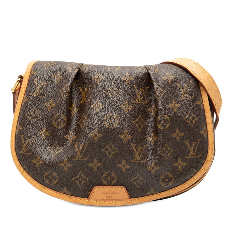 ルイ ヴィトン モノグラム メニルモンタンPM 斜め掛け ショルダーバッグ M40474 ブラウン PVC レザー レディース LOUIS VUITTON 【中古】