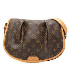 ルイ ヴィトン モノグラム メニルモンタンPM 斜め掛け ショルダーバッグ M40474 ブラウン PVC レザー レディース LOUIS VUITTON 【中古】
