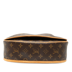 ルイ ヴィトン モノグラム メニルモンタンPM 斜め掛け ショルダーバッグ M40474 ブラウン PVC レザー レディース LOUIS VUITTON 【中古】