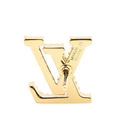 ルイ ヴィトン LV アイコニック ストラス ピアス M00609 ゴールド メッキ ラインストーン レディース LOUIS VUITTON 【中古】