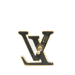 ルイ ヴィトン LV アイコニック ストラス ピアス M00609 ゴールド メッキ ラインストーン レディース LOUIS VUITTON 【中古】