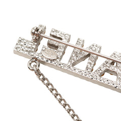 シャネル ココマーク ロゴ ブローチ 02P シルバー メタル ラインストーン レディース CHANEL 【中古】