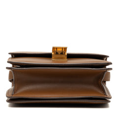 セリーヌ クラシックボックス スモール ショルダーバッグ ブラウン レザー レディース CELINE 【中古】