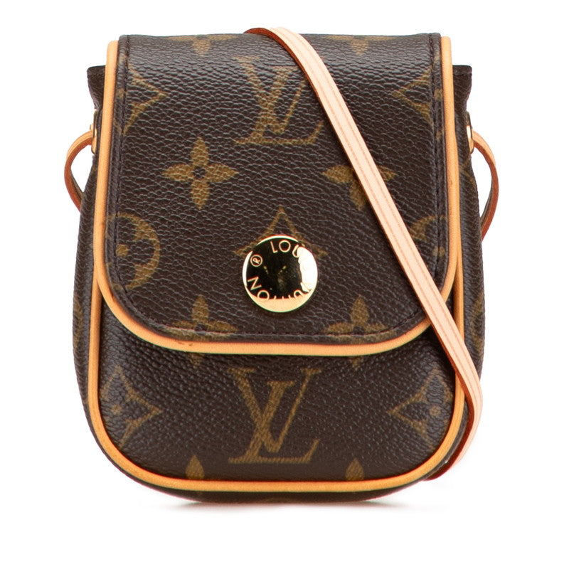ルイ ヴィトン モノグラム ポシェット カンクーン ミニショルダーバッグ M60018 ブラウン PVC レザー レディース LOUIS VUITTON 【中古】