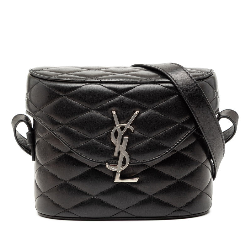 サンローラン YSLロゴ ジューン ボックス ショルダーバッグ 710298 ブラック ラムスキン レディース SAINT LAURENT 【中古】