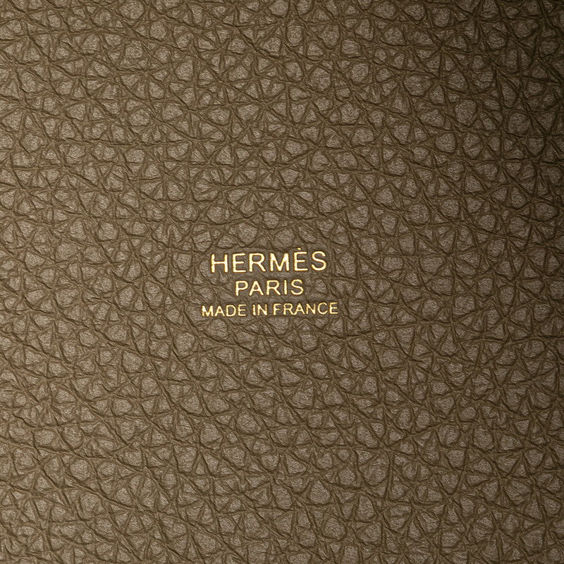 エルメス ピコタンロックPM カザック ハンドバッグ ブラック ブラウン トリヨンクレマンス レディース HERMES 【中古】