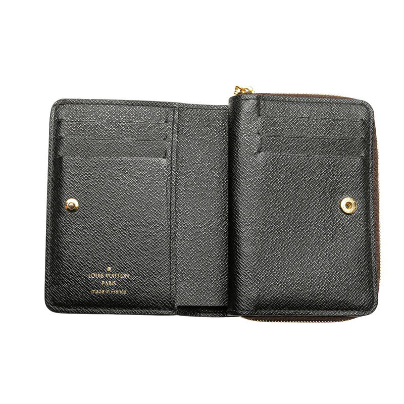 ルイ ヴィトン モノグラム ジャイアント リバース ポルトフォイユ ルー 二つ折り財布 M81461 ブラウン PVC レディース LOUIS VUITTON 【中古】