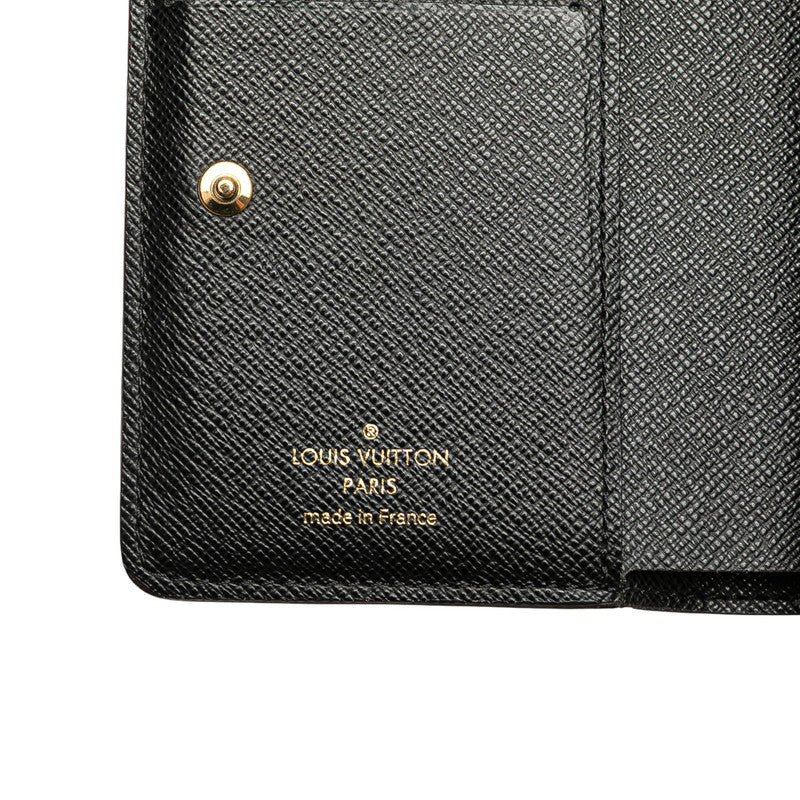 ルイ ヴィトン モノグラム ジャイアント リバース ポルトフォイユ ルー 二つ折り財布 M81461 ブラウン PVC レディース LOUIS VUITTON 【中古】