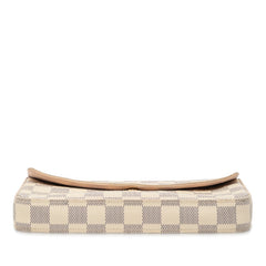 ルイ ヴィトン ダミエ アズール ポシェット フェリシー チェーン ショルダーバッグ N40491 ホワイト PVC レザー レディース LOUIS VUITTON 【中古】