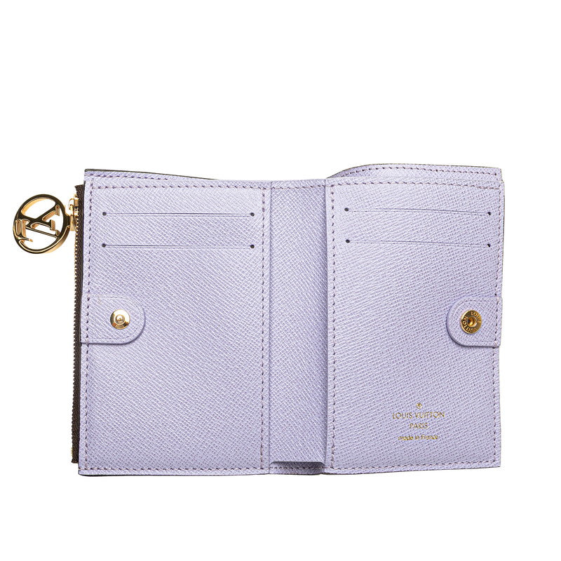 ルイ ヴィトン モノグラム ポルトフォイユ リサ 二つ折り財布 M82415 ブラウン PVC レザー レディース LOUIS VUITTON 【中古】