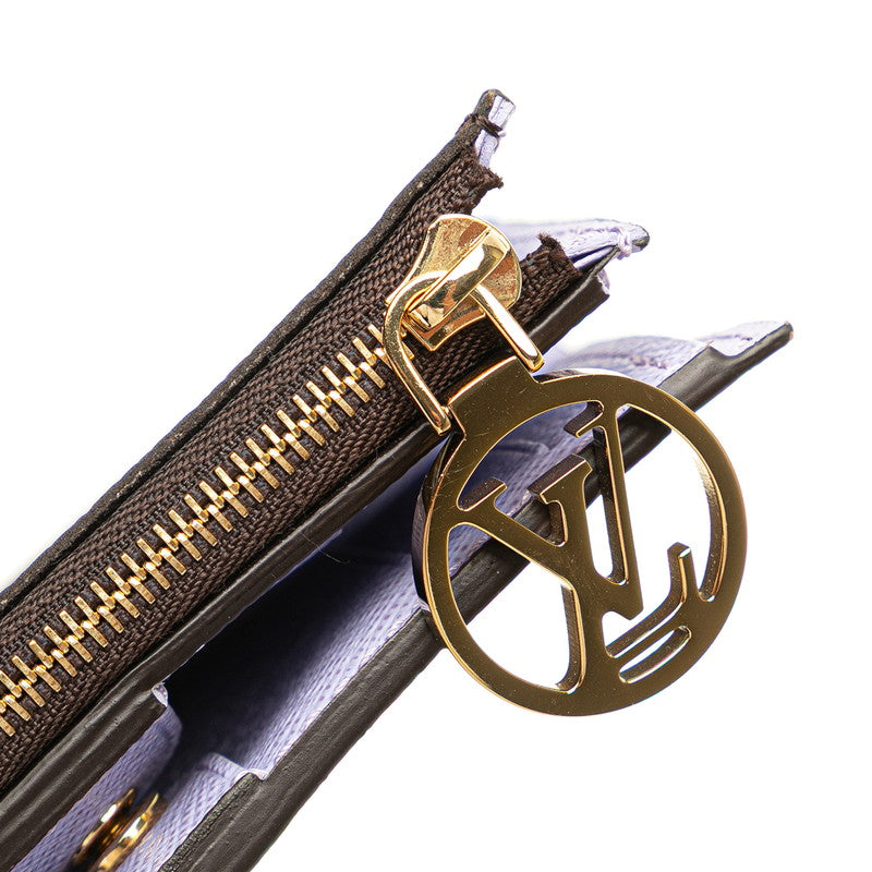 ルイ ヴィトン モノグラム ポルトフォイユ リサ 二つ折り財布 M82415 ブラウン PVC レザー レディース LOUIS VUITTON 【中古】