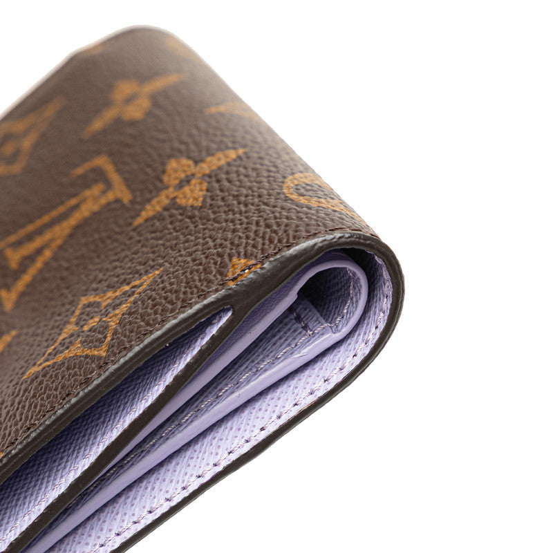 ルイ ヴィトン モノグラム ポルトフォイユ リサ 二つ折り財布 M82415 ブラウン PVC レザー レディース LOUIS VUITTON 【中古】